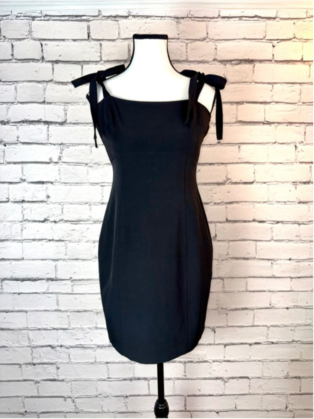 Women's Gianni Bini Black Mini Dress with Tie Straps Little Black Dress size 4